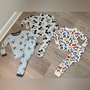 Toddler Boy Long Sleeve PJ Sets - *Play Condition* - Bundle of 3